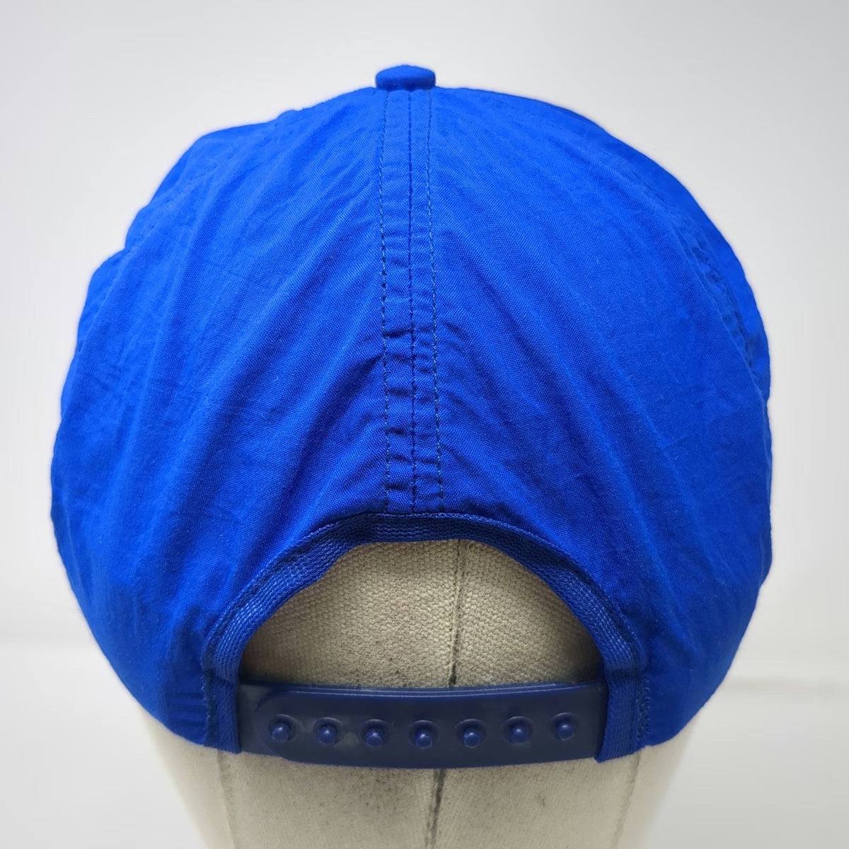 5 Panel Blue Hat Team Lenox Nylon Snapback Made USA Embroidered Cap Vintage