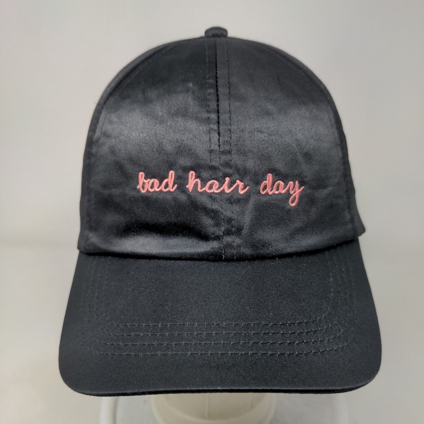 Bad Hair Day Strapback Hat Black OSFM Adjustable Embroidered David And Young