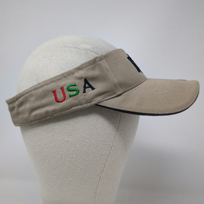 Souvenir DC Visor Beige One Size Washington D.C. USA Flag Strapback Hat