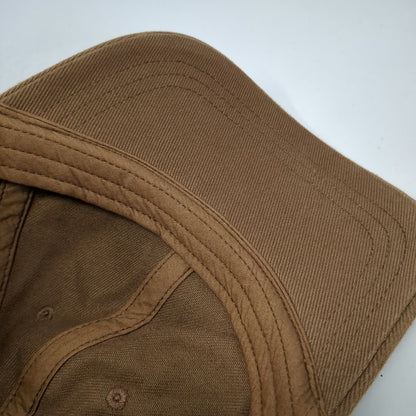 J.Crew Baseball Cap Brown One Size Leather Strapback Hat Cotton 6-Panel Solid