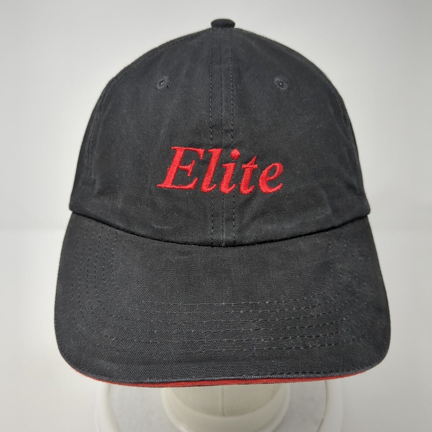 Elite Ask For The Red Edge Slideback Hat Black One Size Adjustable Embroidered
