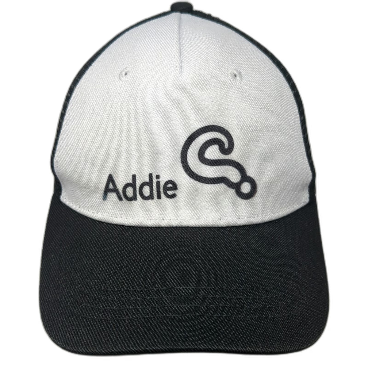 Cricut Trucker Hat Black One Size Snapback Mesh Back Addie Graphic Two Tone Logo