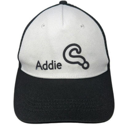 Cricut Trucker Hat Black One Size Snapback Mesh Back Addie Graphic Two Tone Logo