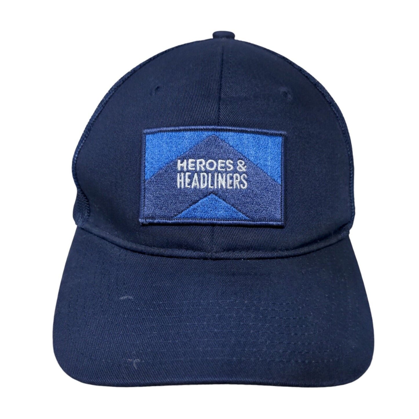 Heroes & Headliners Snapback Mesh Back Trucker Hat Blue One Size Walmart