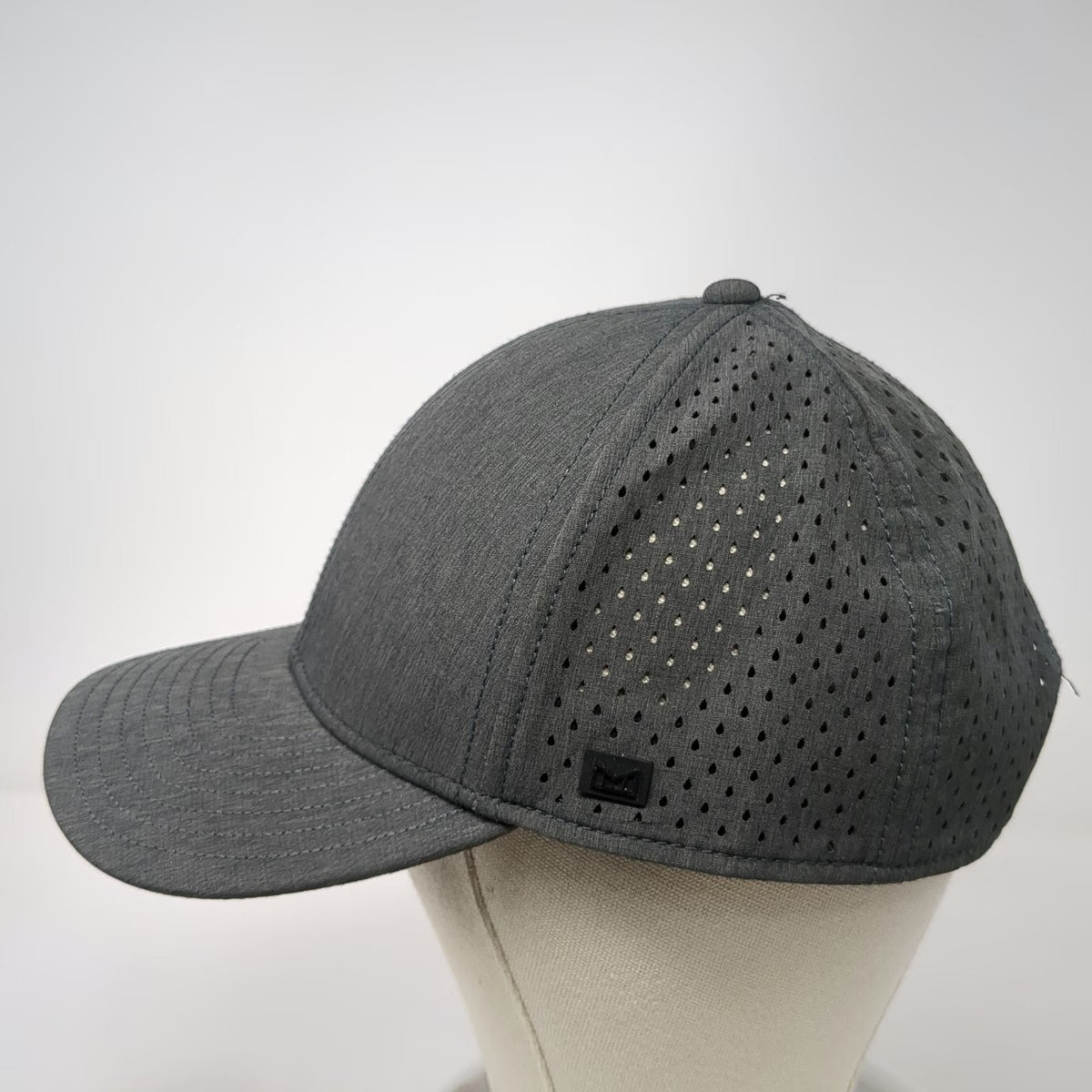 Melin Trucker Hat Gray One Size Hydro A-Game Perforated Performance Snapback
