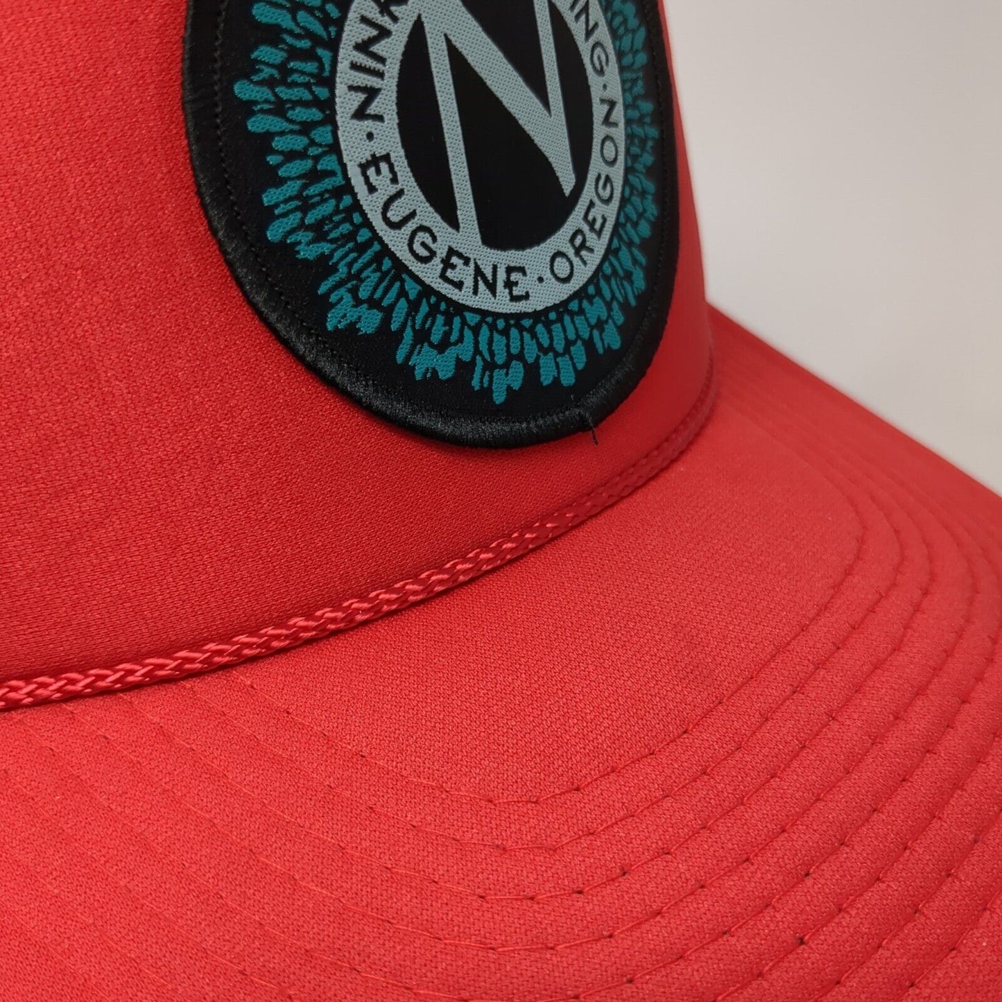 Ninkasi Brewing Oregon Eugene Snapback Trucker Hat Red Adjustable Mesh Rope Otto