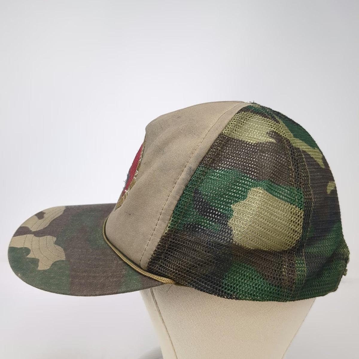 Sportcap Trucker Hat Beige One Size Idaho ANC 124 TRG Military Camo Rope