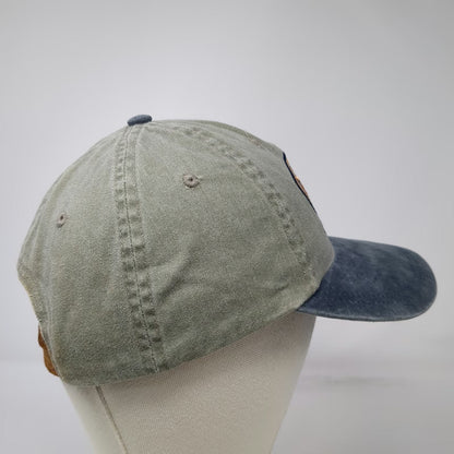Ron Jon Baseball Cap Green Blue One Size Leather Strapback Cocoa Beach Hat