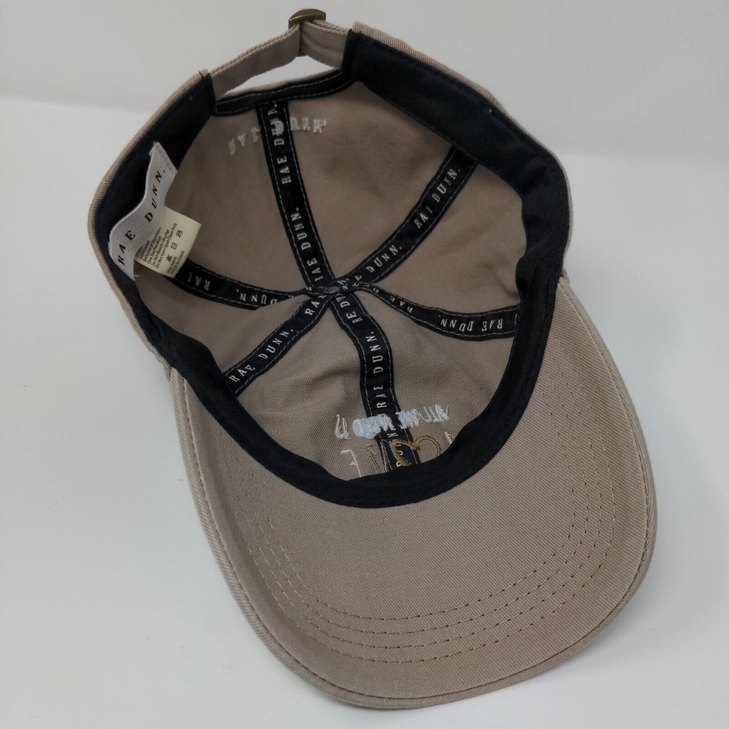 All We Need Is Love Slideback Hat Tan OSFM Embroidered 6 Panel Rae Dunn
