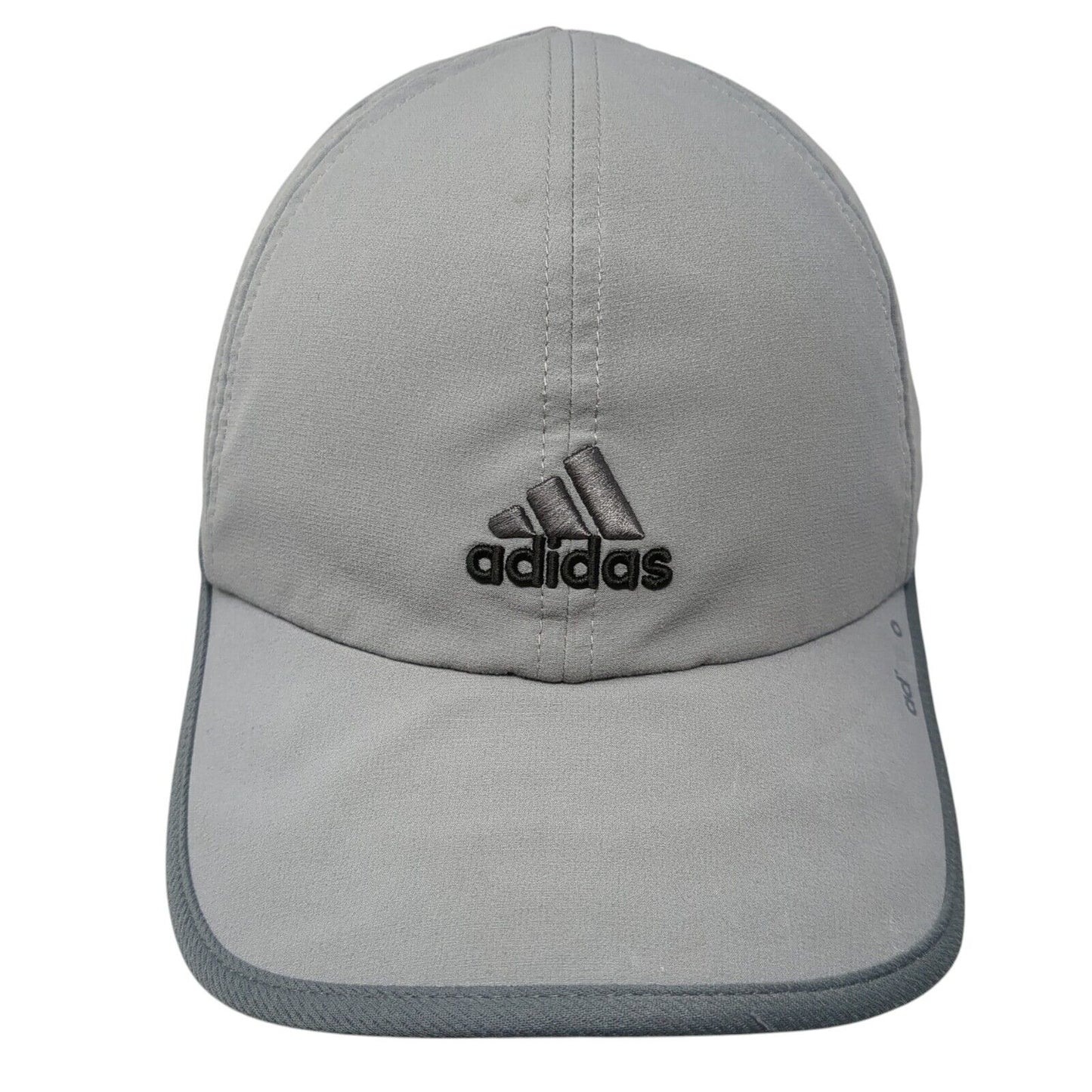Adidas 3 Stripes Strapback Hat Gray One Size Adizero Solid Adjustable