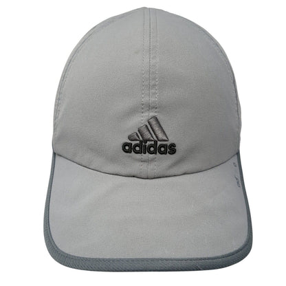 Adidas 3 Stripes Strapback Hat Gray One Size Adizero Solid Adjustable