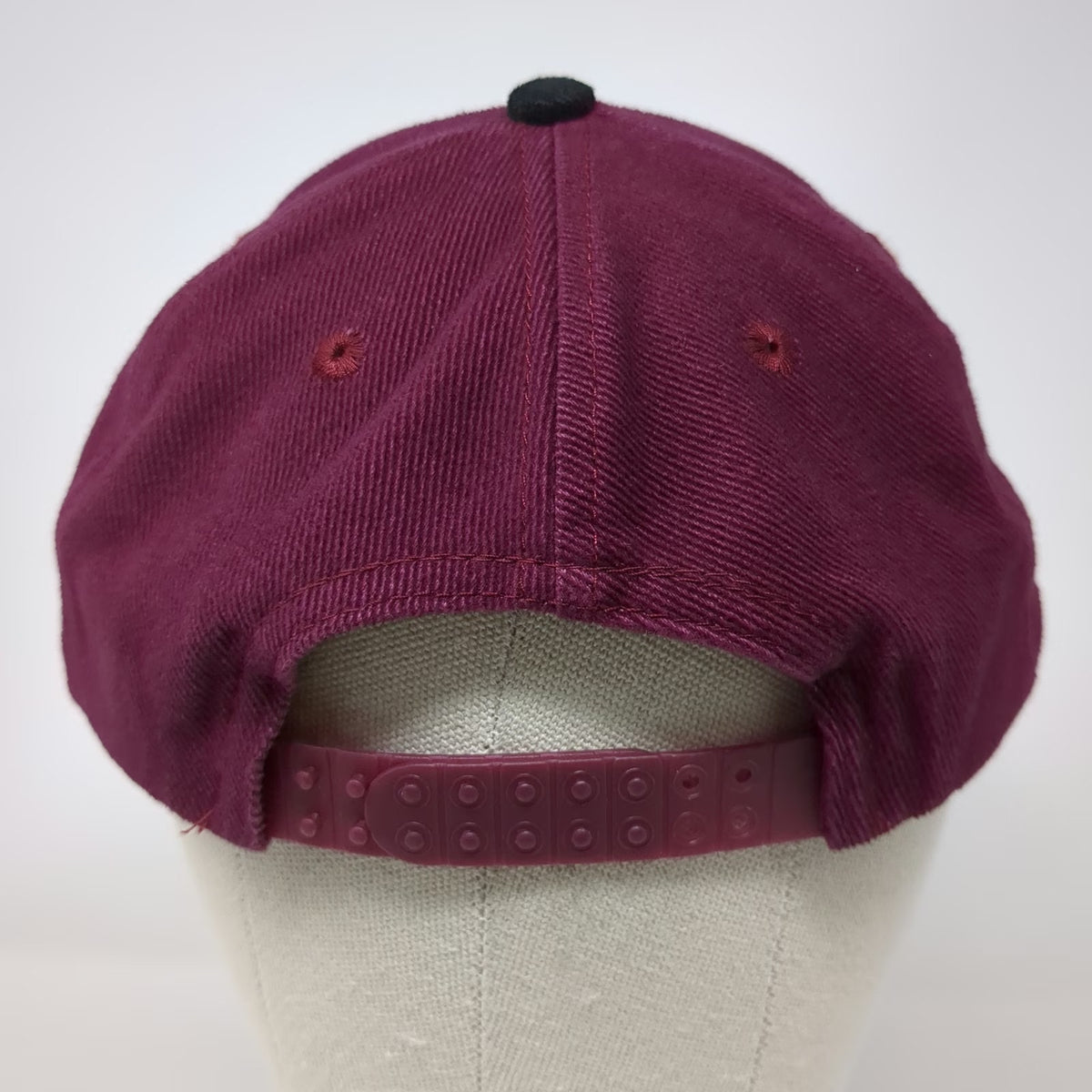 Cyrk Snapback Red Black One Size Hat Caterpillar Logo Embroidered Cotton