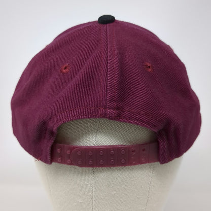 Cyrk Snapback Red Black One Size Hat Caterpillar Logo Embroidered Cotton