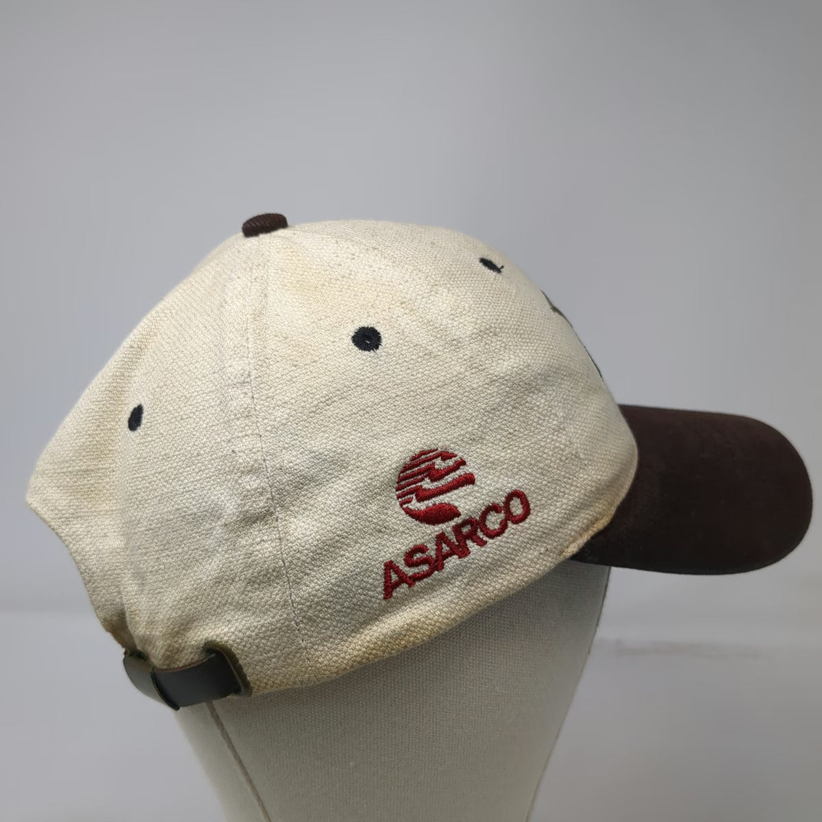 ASARCO Mincom Project Sigma Baseball Cap Beige One Size Slideback Strapback Hat