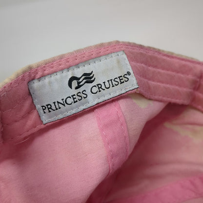 Princess Cruises Baseball Cap Pink OSFM Rhinestone Logo Tie Dye Strapback Hat