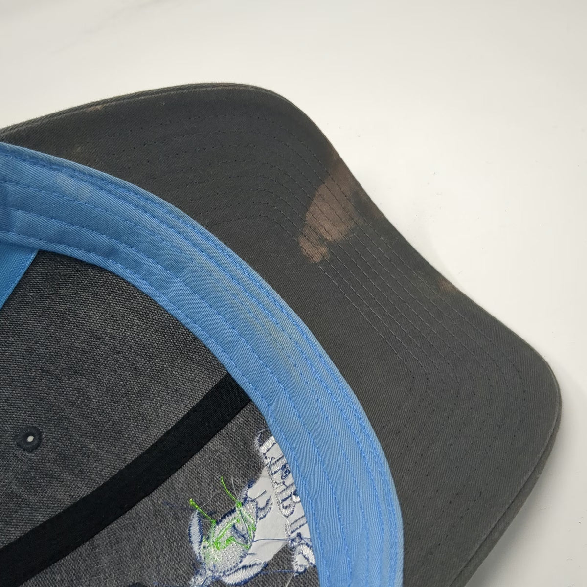 Richardson Trucker Hat Gray Blue One Size Mesh Back Snapback Pool And Spa Hat