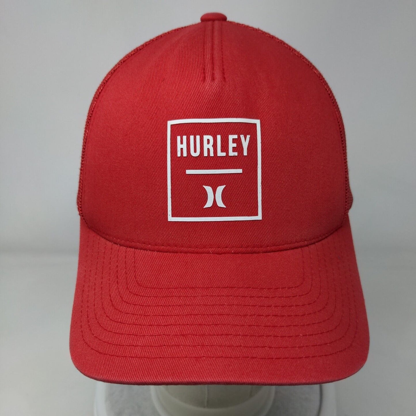 Hurley Snapback Mesh Back Trucker Hat Red One Size The Classics Yupoong