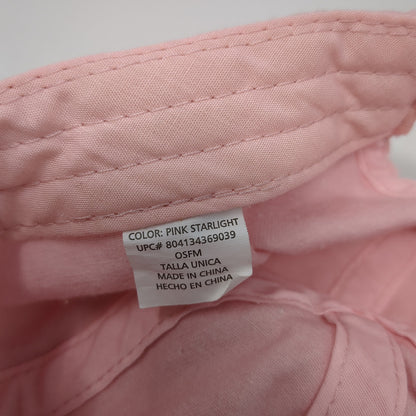 Unbranded Strapback Baseball Cap Pink One Size Adjustable Vented Holes Blank