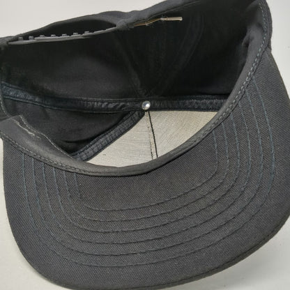 Stylemaster Hat 5 Panel Black One Size Snapback CDS Coast Script Logo Flat Brim