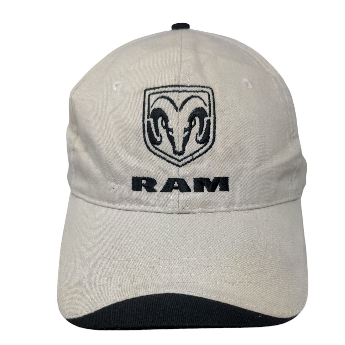 Ram Strapback Hat Tans OSFA Adjustable Embroidered 6 Panel Hit Wear
