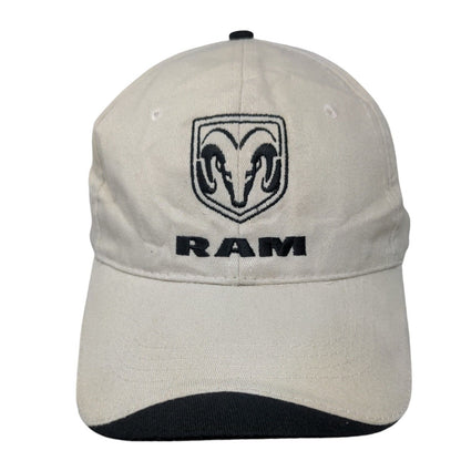 Ram Strapback Hat Tans OSFA Adjustable Embroidered 6 Panel Hit Wear