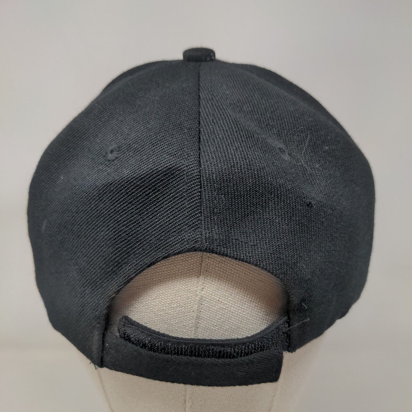 Hurley Red Logo Strapback Hat Black One Size Embroidered Adjustable
