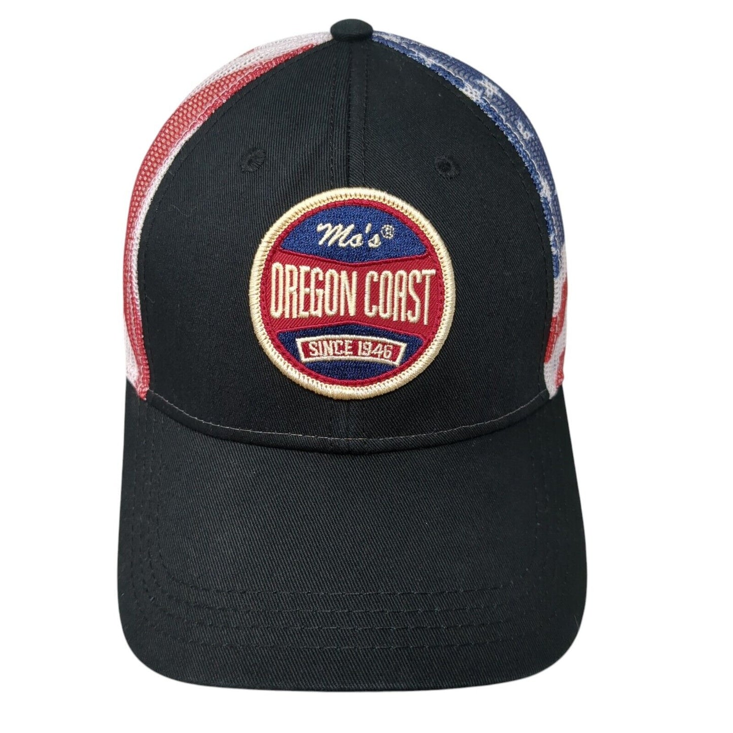 Mo's Oregon Coast Since 1946 Snapback Trucker Hat Multi OS Mesh Back Triangle