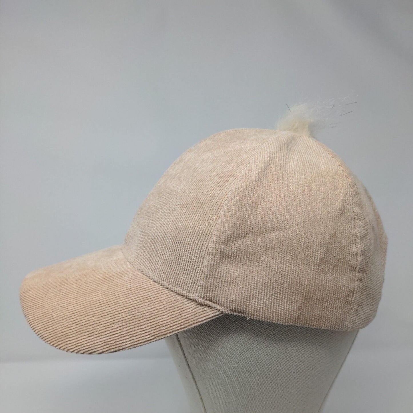 Unbranded Slideback Hat Solid Tan OSFA Adjustable Blank Corduroy