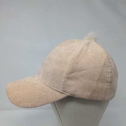 Unbranded Slideback Hat Solid Tan OSFA Adjustable Blank Corduroy
