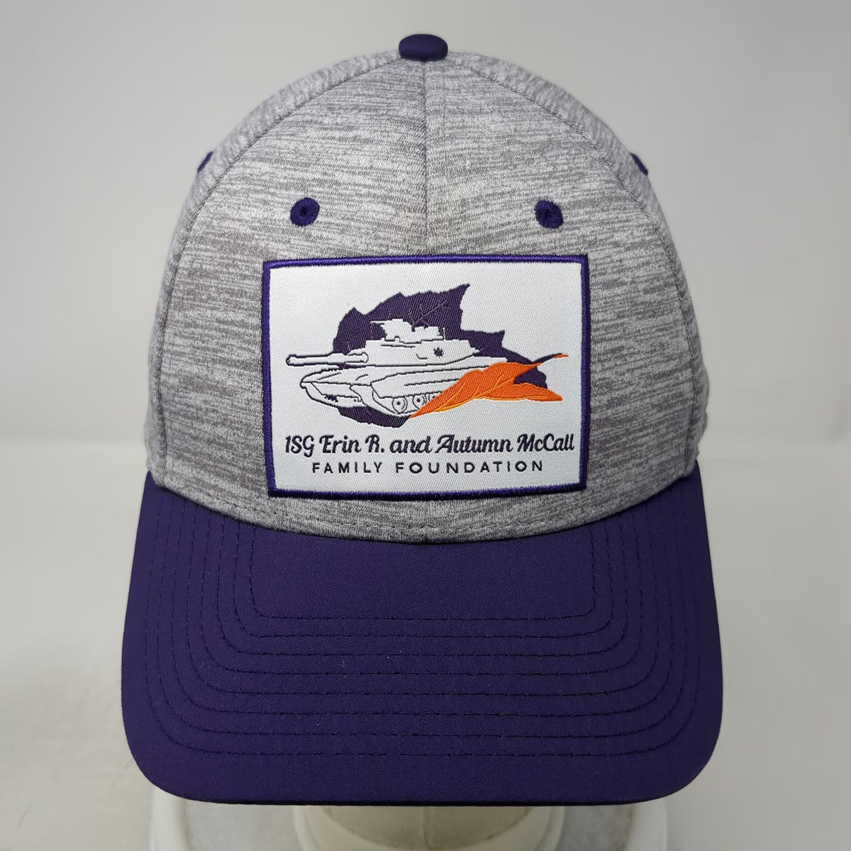 The Game Snapback Gray Purple One Size Family Foundation Tank Logo Patch Hat