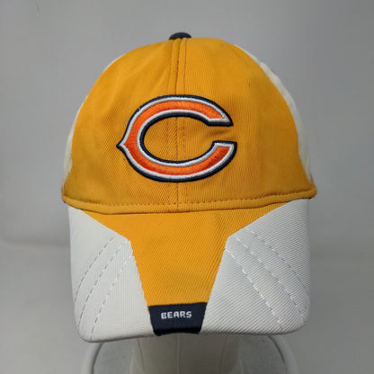 Reebok Men's Fitted Hat Yellow M/L Embroidered Chicago Bears Logo Nylon Blend