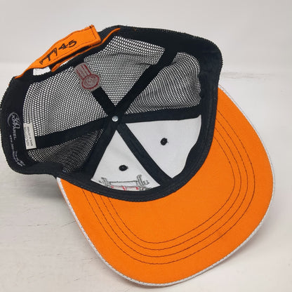 360 Apparel Baseball Cap White Orange One Size Kenworth Sales Mesh Back Hat