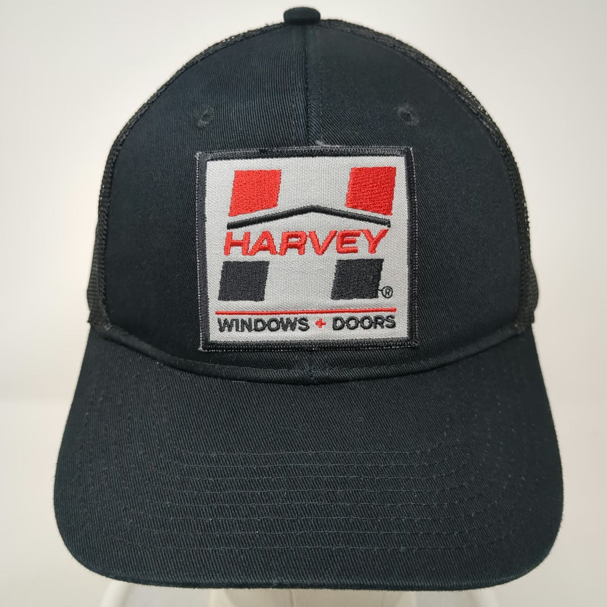 Port Authority Trucker Hat Black One Size Harvey Windows Doors Mesh Snapback