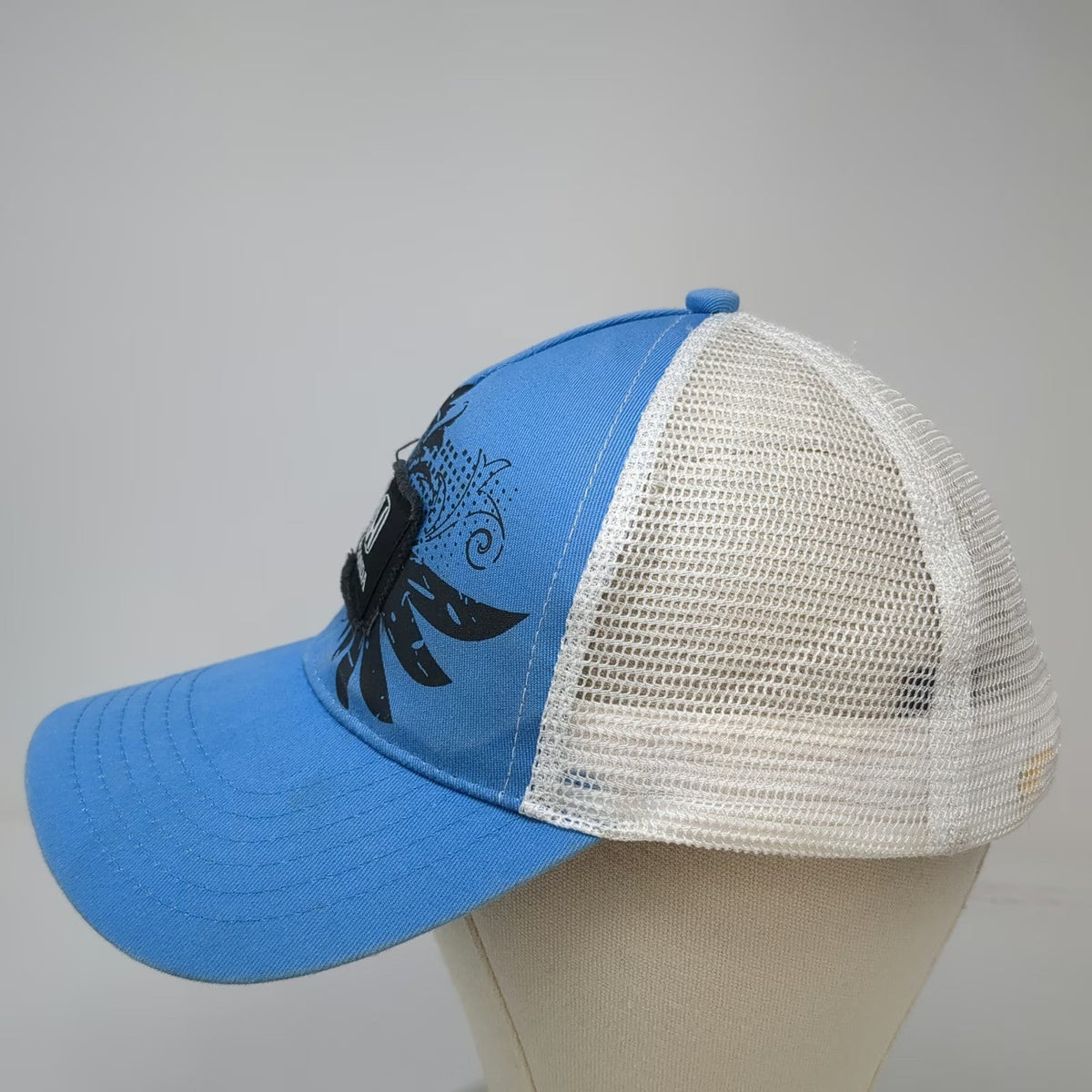 K-Products Baseball Cap Blue OSFM Mesh Back Strapback Honda Patch Graphic Hat