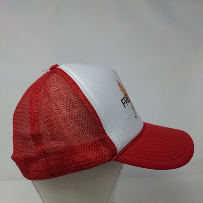 Free Range Junker Snapback Rope Trucker Hat Red OSFA Mesh Back Nissin