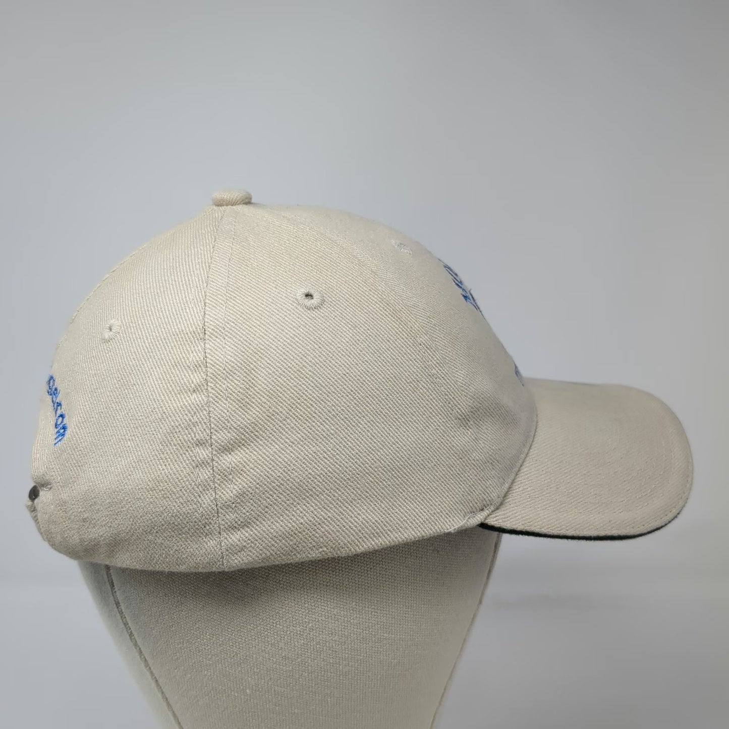 Moreng Telecom Products Hat Beige Blue Gray Baseball Cap One Size Slideback Logo