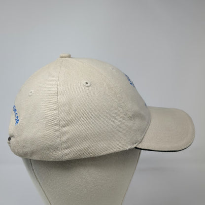 Moreng Telecom Products Hat Beige Blue Gray Baseball Cap One Size Slideback Logo