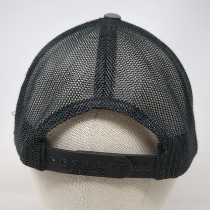 Pacific Headwear Trucker Hat Gray Black One Size DK Constructors Mesh Snapback