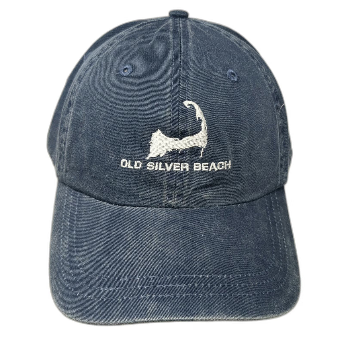 Ahead Baseball Cap Blue One Size Old Silver Beach Cape Cod Strapback Hat Cotton