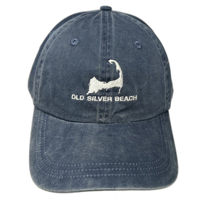 Ahead Baseball Cap Blue One Size Old Silver Beach Cape Cod Strapback Hat Cotton