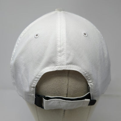 Adidas Baseball Cap White One Size Embroidered Logo Strapback Performance Hat