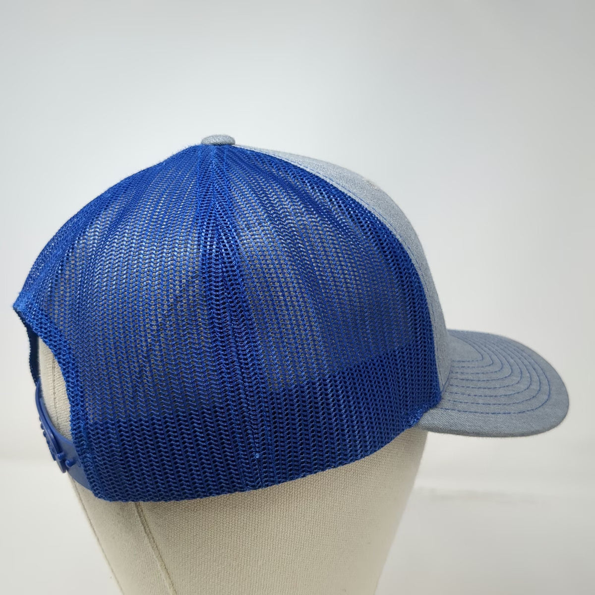 Richardson Trucker Hat Gray Blue One Size Echelon Rifles Mesh Snapback Curved