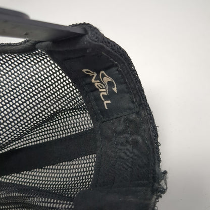 O'Neill Trucker Hat Black Camo One Size Snapback Mesh Orange Logo Patch