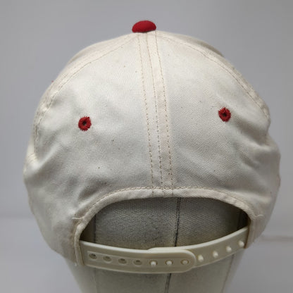 Headliner Snapback Hat White Red OSFM Sun Valley Idaho Potatoes Skier Mountain