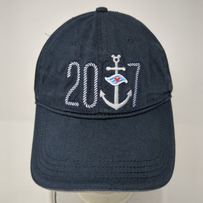 2017 Disney Cruise Line Strapback Hat Blue One Size Solid Adjustable
