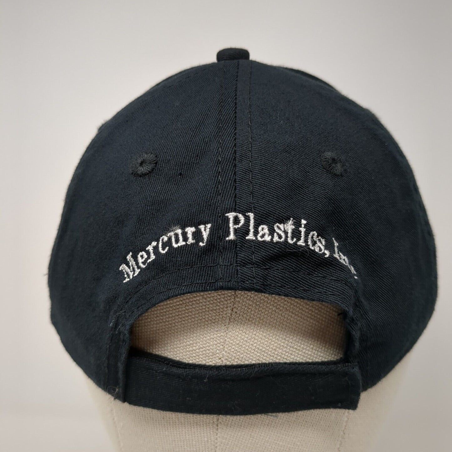 MPI Mercury Plastics Inc Strapback Hat Black One Size Adjustable Port Authority