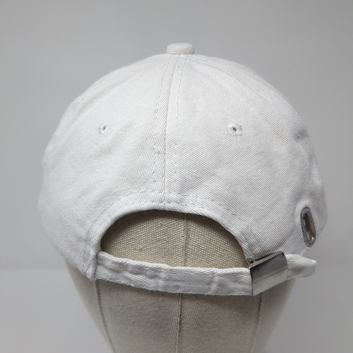Mr. Slideback Hat White One Size Adjustable Embroidered 6 Panel Outdoor