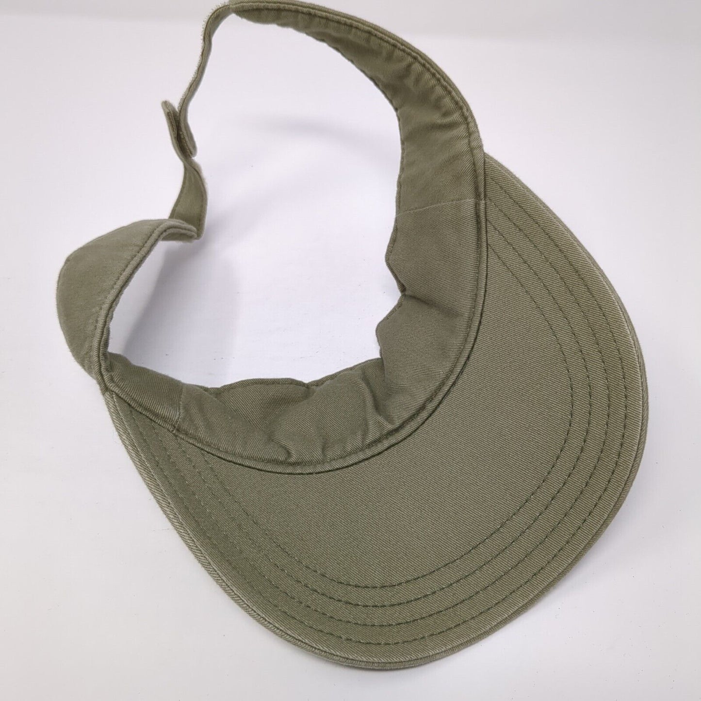 Unbranded Strapback Sun Visor Hat Brown One Size Adjustable Embroidered