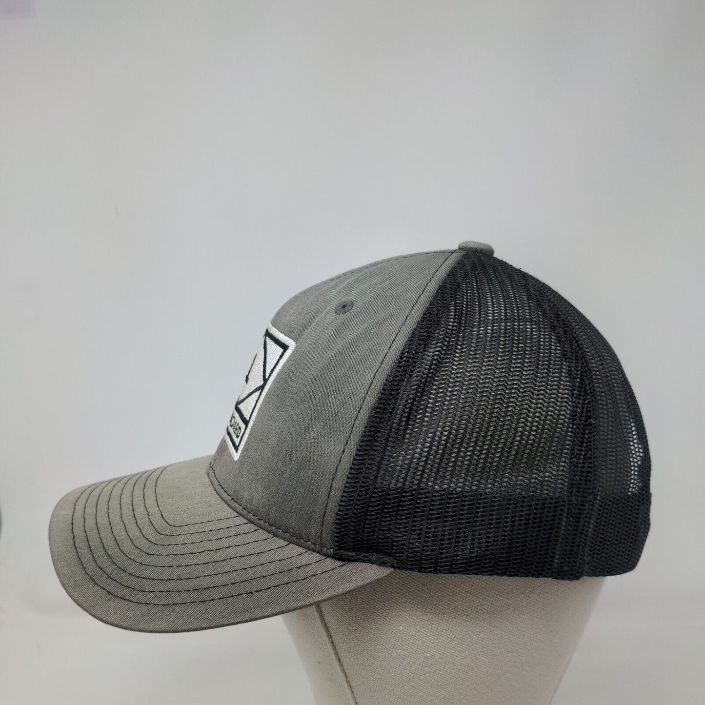 Longboard Snapback Mesh Back Trucker Hat Gray Adjustable Richardson