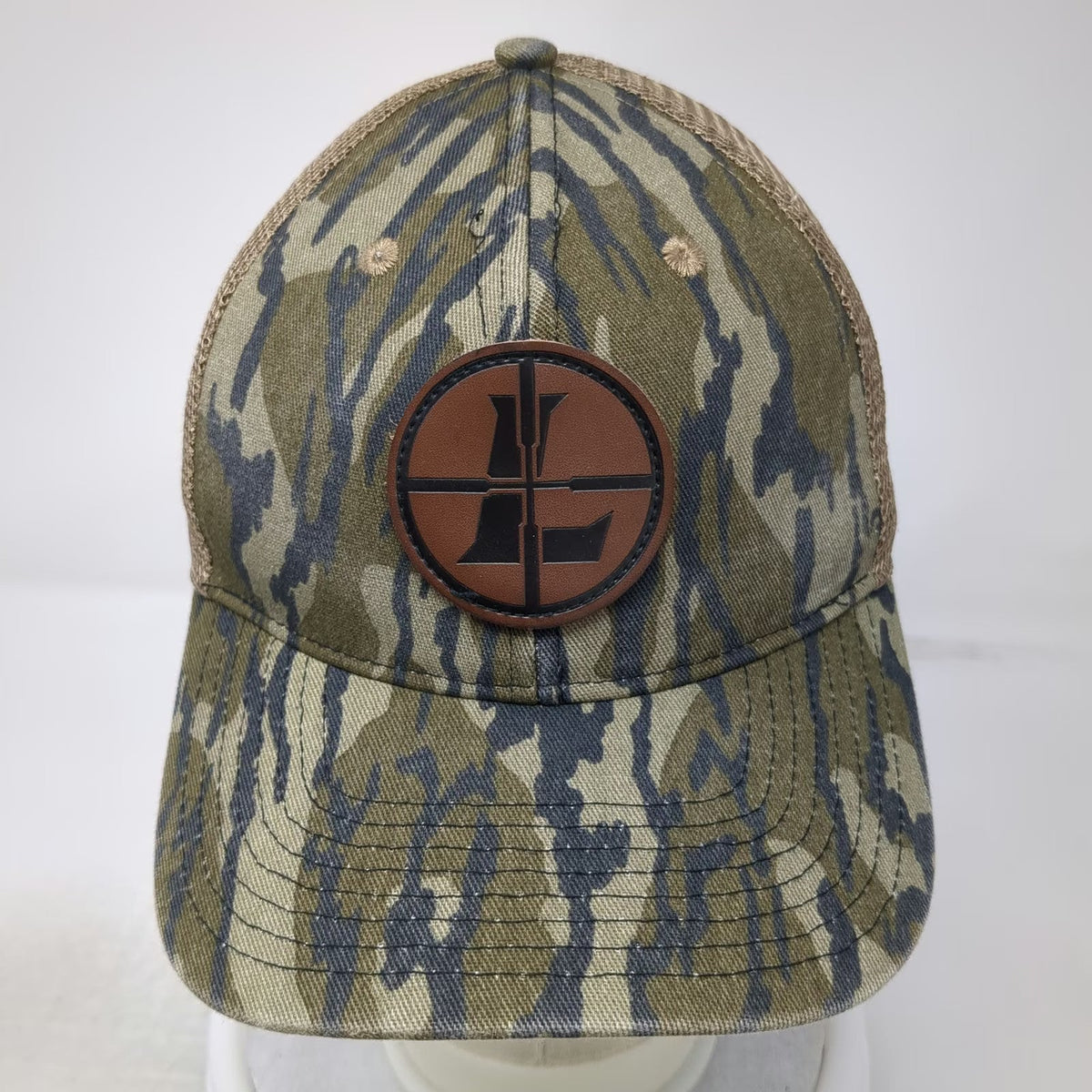 Leupold Snapback Hat Green Tiger Stripe Camo Mesh Trucker Hunting One Size